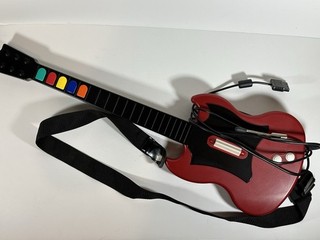 Playstation 2 Red Guitar Hero PS2 Wired Controller Working