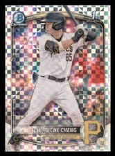 Tsung-Che Cheng 2025 Bowman #BCP-95 Chrome Prospects X-Fractor Pirates