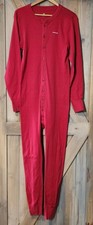 Carhartt Pajamas Mens Size L Red Union Jack Suit One Piece PJs Base Layer
