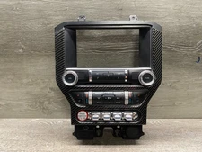 OEM FORD MUSTANG 2015-2018 DASH RADIO 8" SCREEN BEZEL A/C  W/ CARBON FIBER TRIM