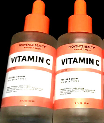 Lot Of 2 x Provence Beauty Vitamin C * GLOW * Facial Serum 2 fl oz each NEW!!