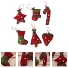 6pcs Christmas Tree Pendant Classic Hanging Decoration Christmas Ornament