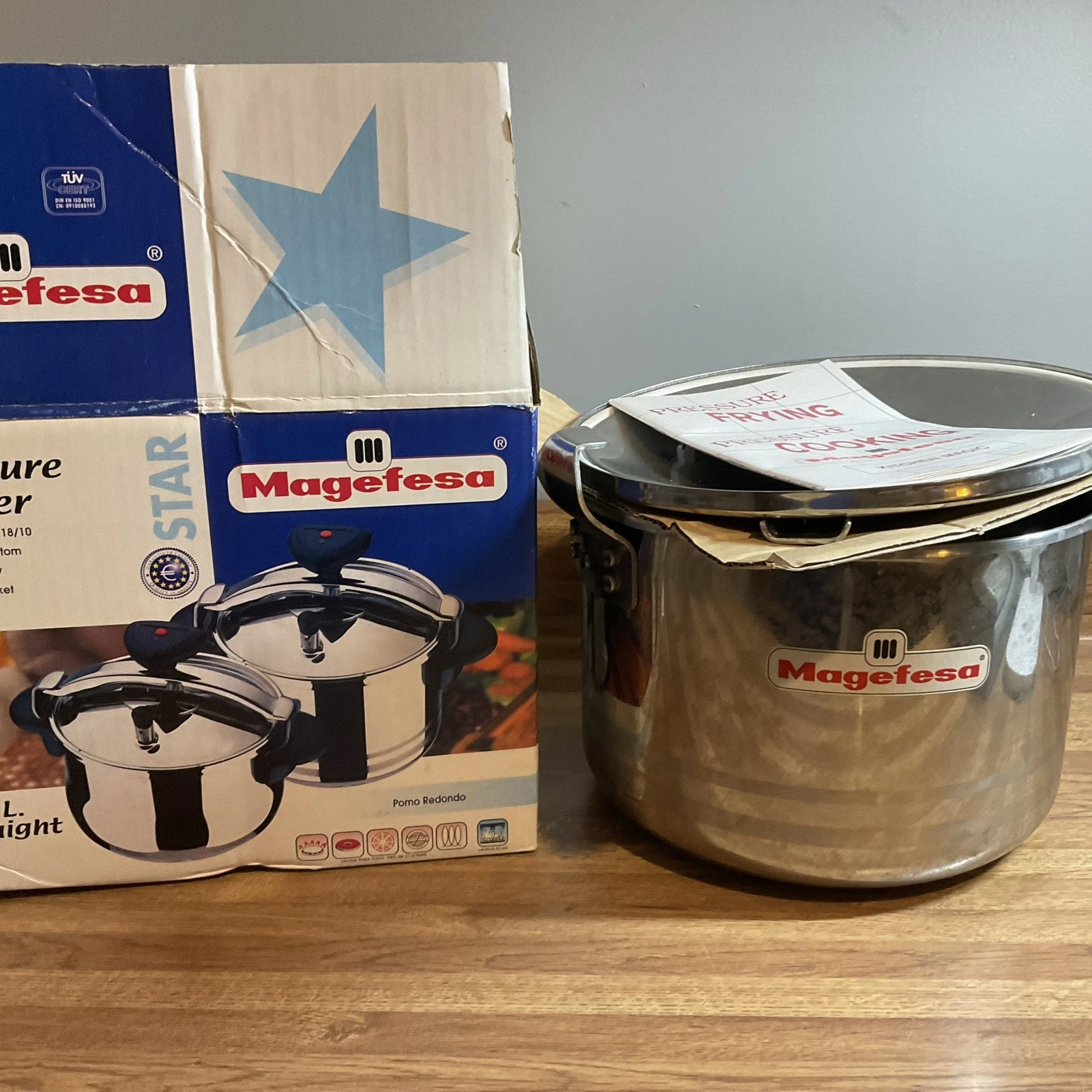 NIB Magefesa Pressure Cooker Stove top 8L /8.45 QT 18/10 Stainless Steel Vintage
Opens in a new wind