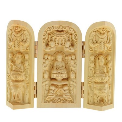 Buddha-Statue geschnitzte Locker Box Skulptur Dekoration aus