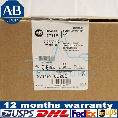 2711P-T6C20D New AB PanelView Plus 600 2711P-T6C20D Factory Sealing US Free Tax