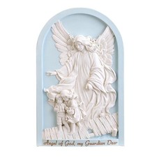 Christian Brands Catholic Nursery D cor - Guardian Angel Wall Plaque for Child