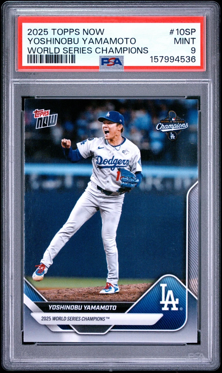 Topps Now World Series Championship Set 2025 Yoshinobu Yamamoto