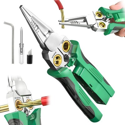 8 in 1 Wire Stripper Voltage Tester Multi-function Electric Wire Stripping Tool 