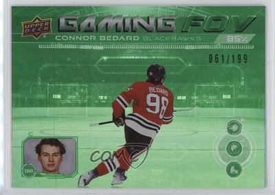2024-25 Upper Deck Series 1 Gaming FOV Green 61/199 Connor Bedard #GFOV-5 19o8