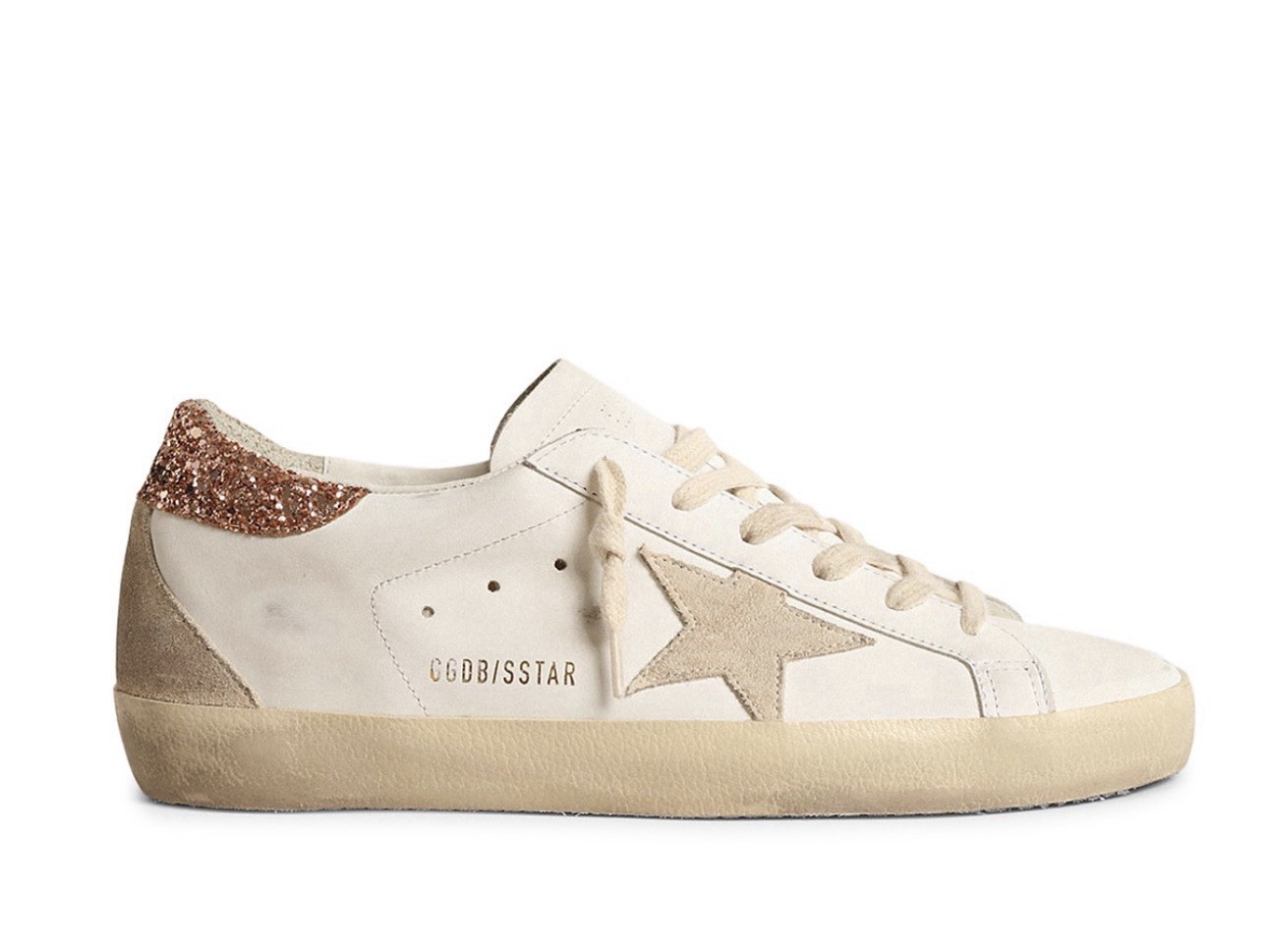 Golden Goose Superstar sneaker White, Peach Gold Ice NIB Auth EU 41 US 11