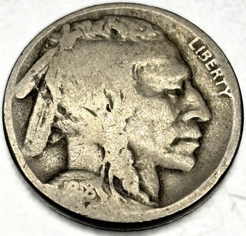 1918-S Buffalo Nickel - 5c Five Cents Good Condition Early Date US Coin - 0075