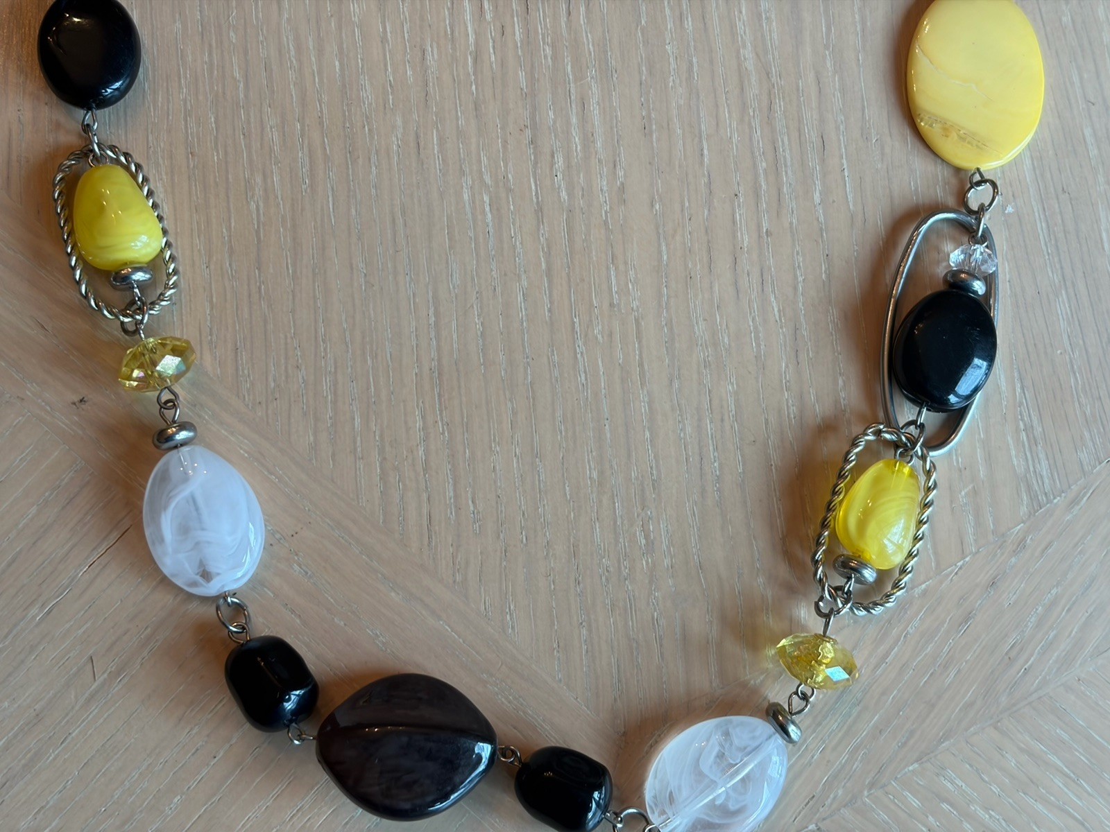 Ruby Rd.  Yellow, Black, White Stone Long Necklac… - image 2