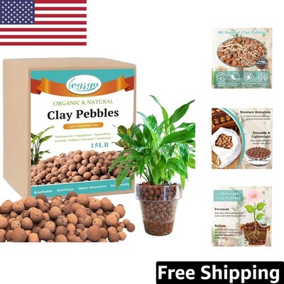 15 LB Leca Clay Pebbles for Hydroponics -  Growth Medium for All Plants