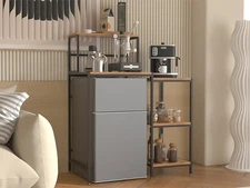 Fridge and Microwave Storage Shelves Save Space Suitable for Dorm Kitchen