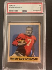 1949 Leaf #9 Elmer Bud Angsman PSA 5 EX+ Chicago Cardinals Centered Eye Appeal