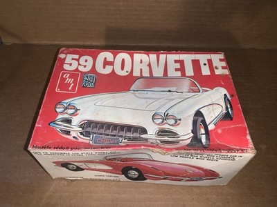 Vintage AMT 1959 Corvette Model Kit t393 Empty Box