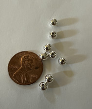 5mm round seamless sterling silver beads 20pcs