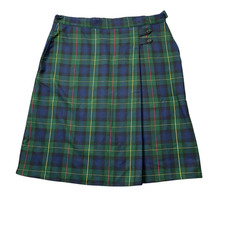 Lands' End 10 Plaid Skirt Side Zip Polyester Blend