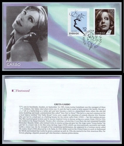 Sweden FDC # 2517a&b 10 Kr. Greta Garbo Edken  s.cancel 2005, 9Q4335