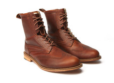 J Shoes Andrew Wingtip Boots Shoes Leather Brown