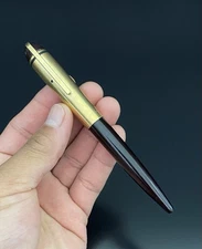 Eversharp Brown Barrel Fountain Pen 1/10 14K Gold Filled Outer Cap W/ 14K Nib