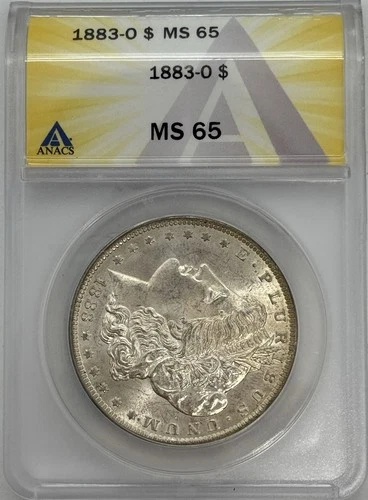 1883-O $1 Morgan Silver Dollar MS65 ANCS Rotated Slab Error