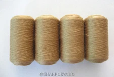 CAMEL TAN #853 SPUN POLYESTER SERGER & QUILTING THREAD 4 TUBES 1000 YDS. EACH