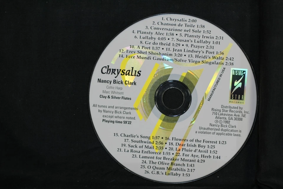 Chrysalis, Nancy Bick Clark, Mark Whitsett - Arpa cética (C394 Foto 2 de 3