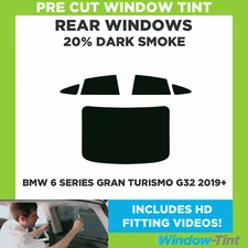 For BMW 6 Series Gran Turismo G32 2019+ Pre Cut Window Tint Kit 20% Dark Rear