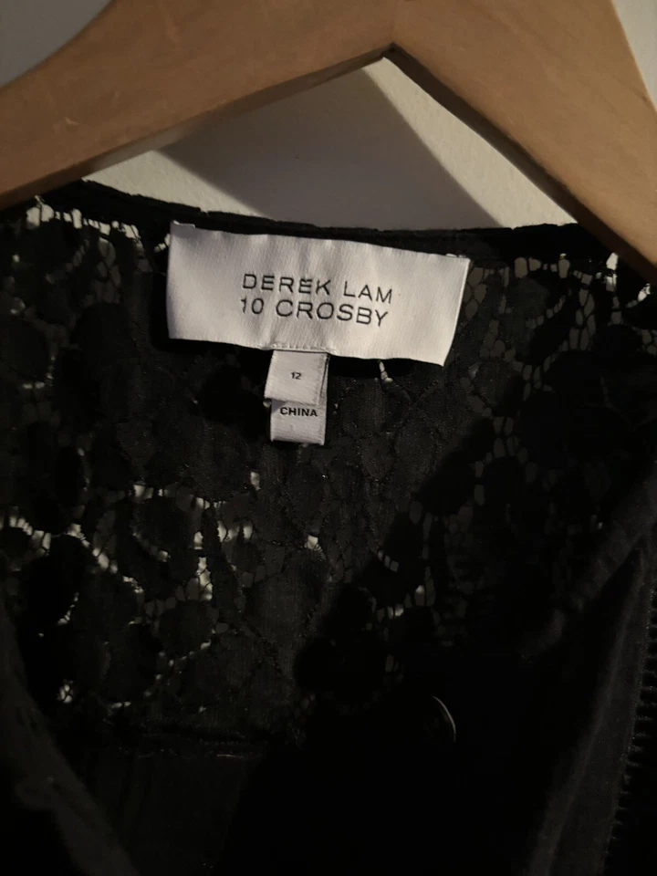 Derek Lam 超可爱黑色棉质上衣  — 第 3/4 张图片