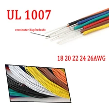 UL1007 Electronic Wire PVC Insulation Single Core Cable 18/20/22/24/26AWG