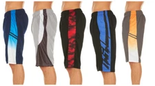 5 Pack: Assorted Men's Active Athletic Performance Shorts (S-5XL)