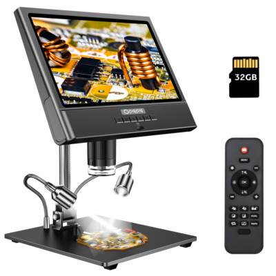 Digital Microscope 10'' LCD Coin Microscope Camera 1080P 1300X Solder Endoscope