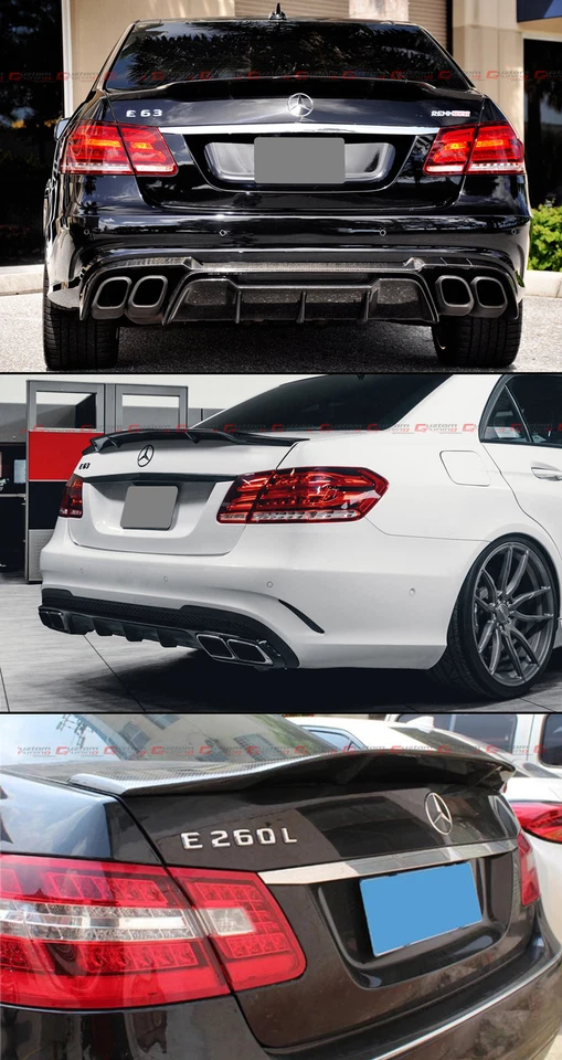 PARA MERCEDES BENZ W212 CLASE E 2010-16 SEDÁN ESTILO R FIBRA DE CARBONO ALERÓN MALETERO Foto 4 de 4