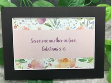 New Handmade 5x7 Matted 4x6 Religious Scripture Inspirational Free Ship 419