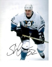 STU GRIMSON SIGNED ANAHEIM DUCKS SKATING 8X10