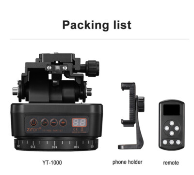ZIFON YT-1000 Pan Tilt Auto Motorized Rotating Panoramic Head Remote Control