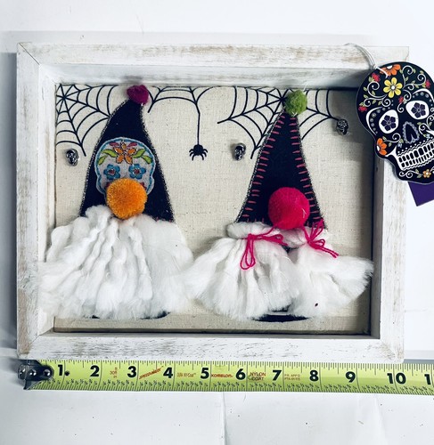 Nuovo NOOR-e-NOIRE GNOMES IMMAGINE 3D TESCHIO ZUCCHERO HALLOWEEN 10""x8"" x 1/4"" Perline - Foto 4 di 7