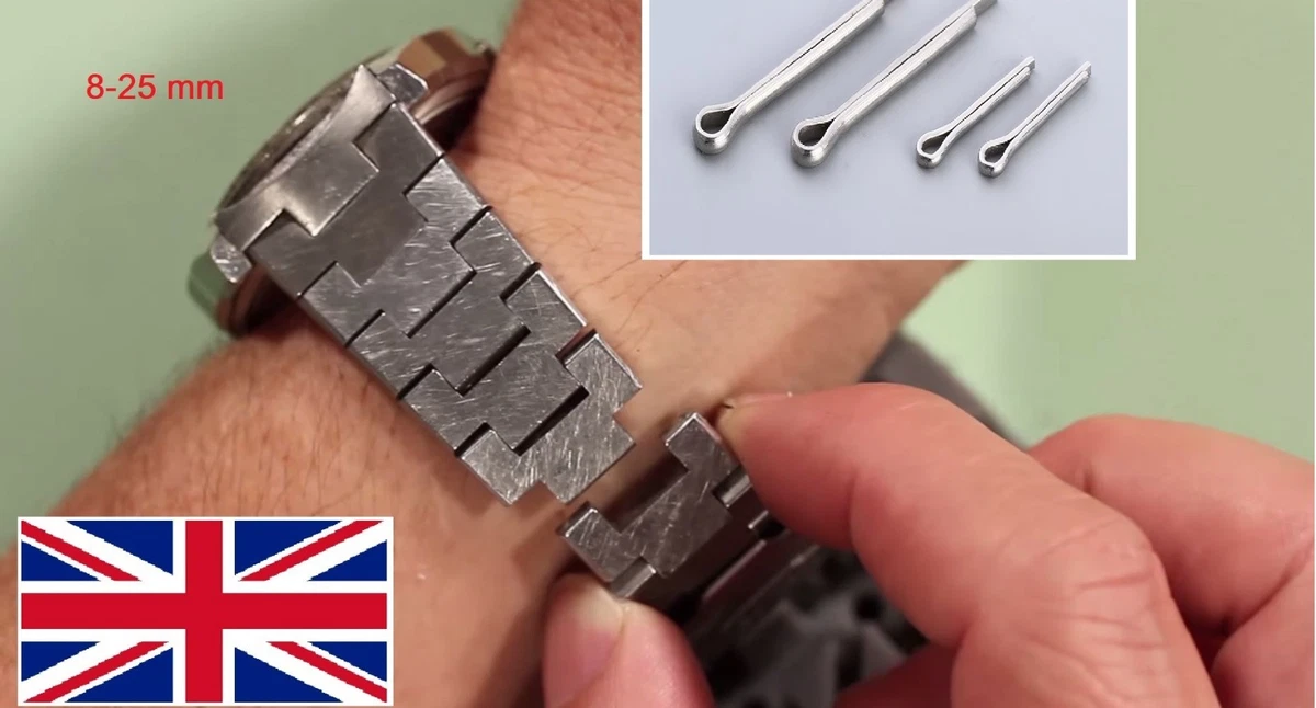 Watch strap split clearance pins