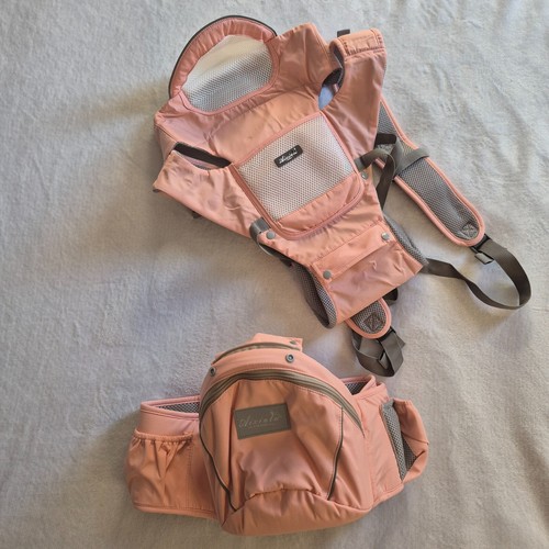 Baby Carrier Pink Include Free (Baby Fruit Feeder And Socks Anti-Slip Knee Pad) - Picture 13 of 16