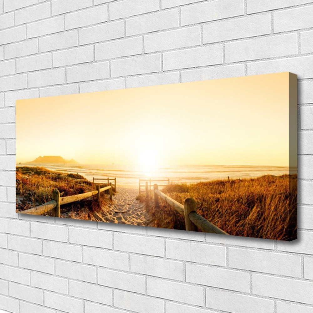 Paysage sentier impression sur toile 125x50 pour une déco de chambre relaxante