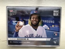 20 2019 Topps NOW MOW-4 Vladimir Guerrero Jr RC Moment Week MLB Debut Winner