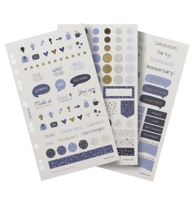 Filofax Indigo Sticker für Filofax Größe Personal und A5 132761