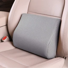 Memory Foam Lumbar Support Pillow - Lower Back Support Cushion for Car Seat