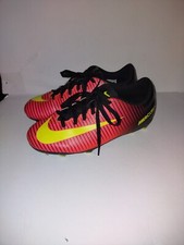 Nike Mercurial Vortex III Junior FG Soccer Cleats Crimson Red 831952-870 -Sz 4.5
