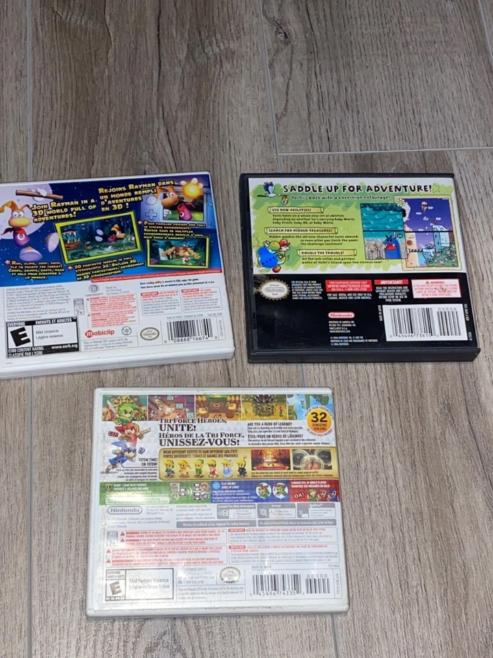 3 Nintendo DS & 3ds Games Bundle, Zelda, Rayman & Yoshi - Image 3 of 3