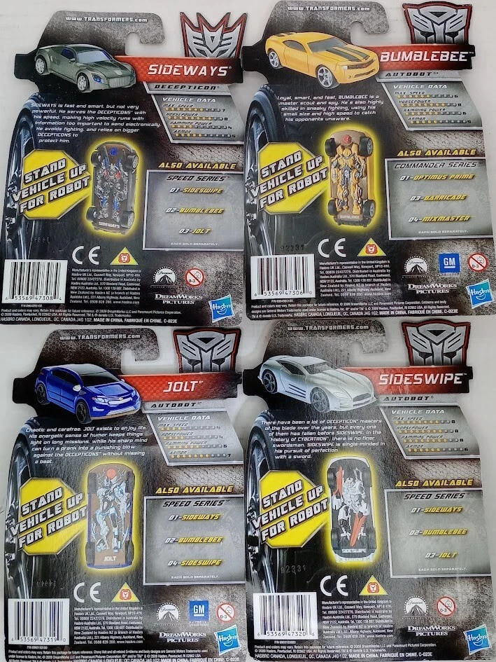 2009 Hasbro Autobot Bumblebee, Jolt, Sideswipe and Sideways Transformer - Image 2 of 4