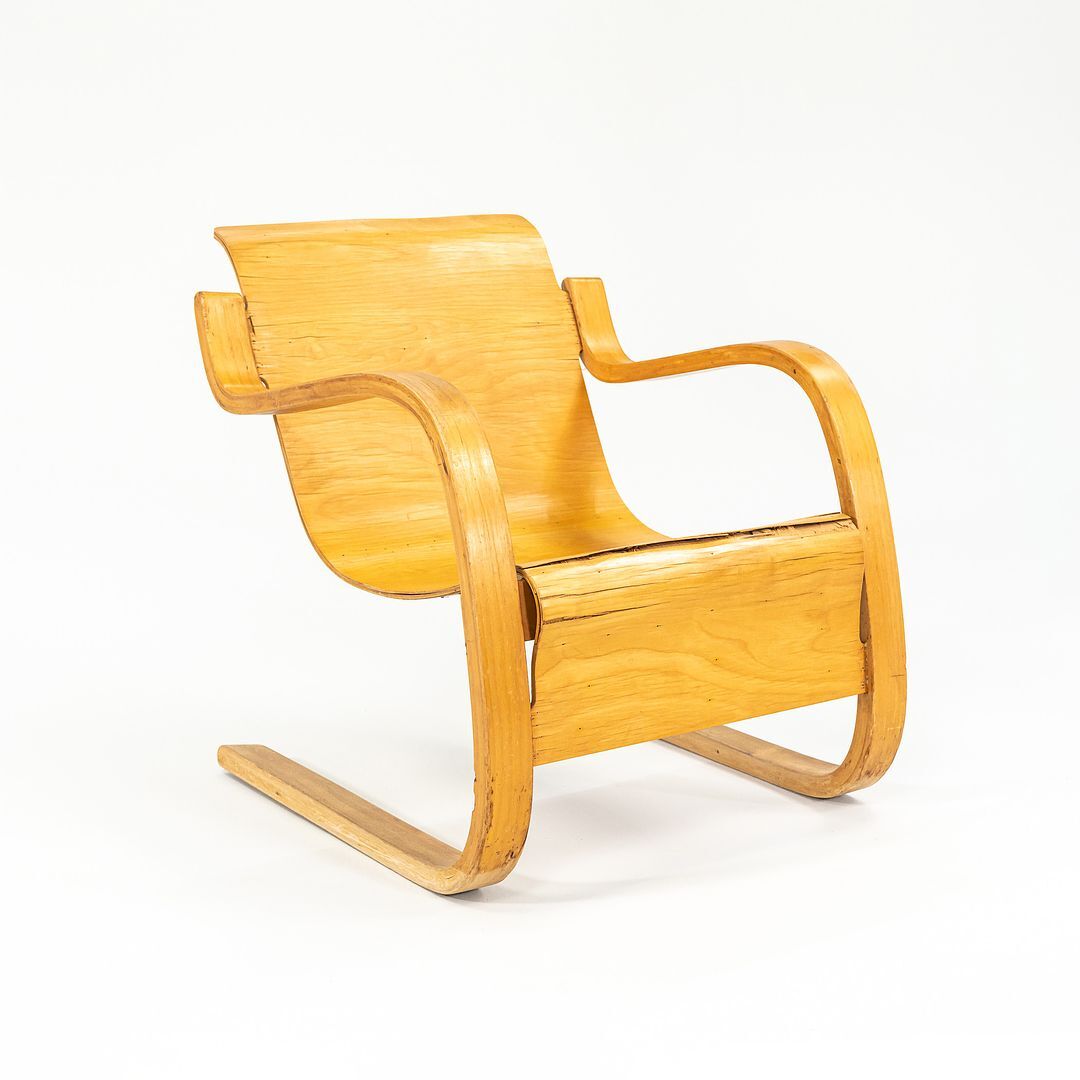 1932 Artek No 42 Small Paimio Lounge Chair in Bent Birch by Alvar