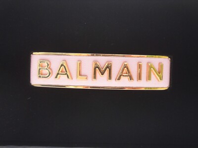 Balmain 18kt GP PINK Leather Barrette, Pour Cheveux, Made in  display picture 1