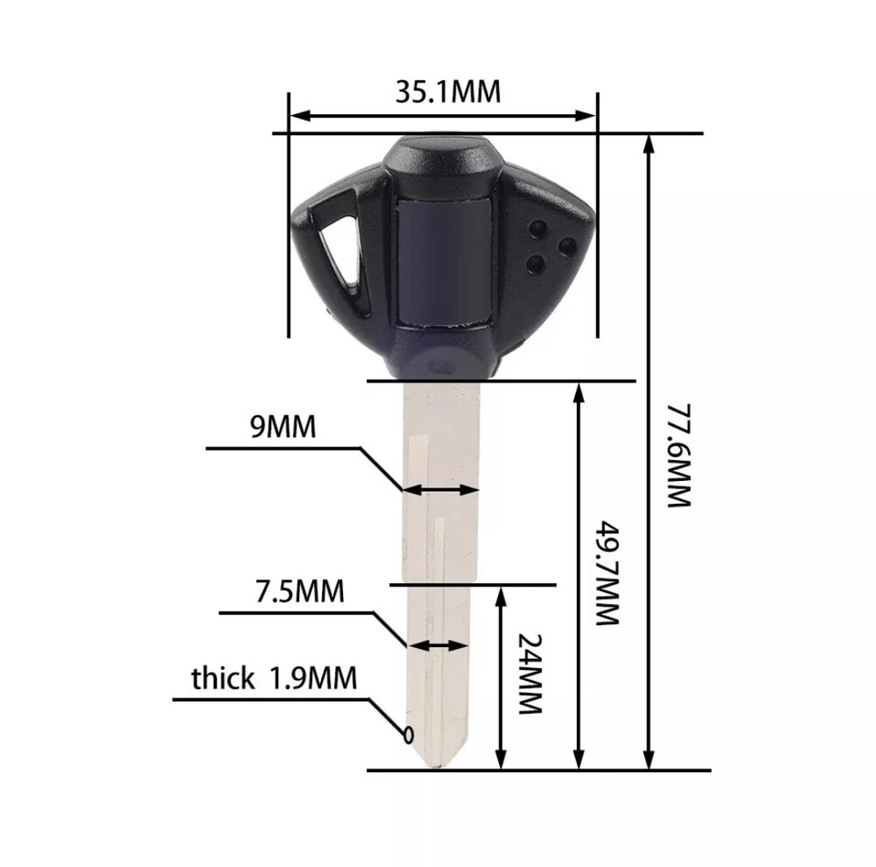 Suzuki Schlüssel mit Chip Transponder (Wegfahrsperre) Ersatzschlüssel Key - Bild 2 von 4